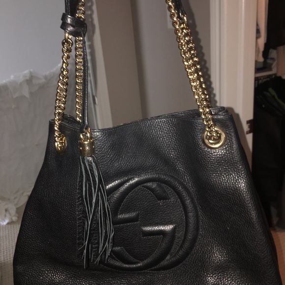 Gucci Soho Shoulder Bag Chain Strap Medium Black - Picture 8 of 8